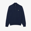 LACOSTE Zipped high neck cotton sweater