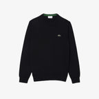 LACOSTE Monochrome crew neck cotton sweater