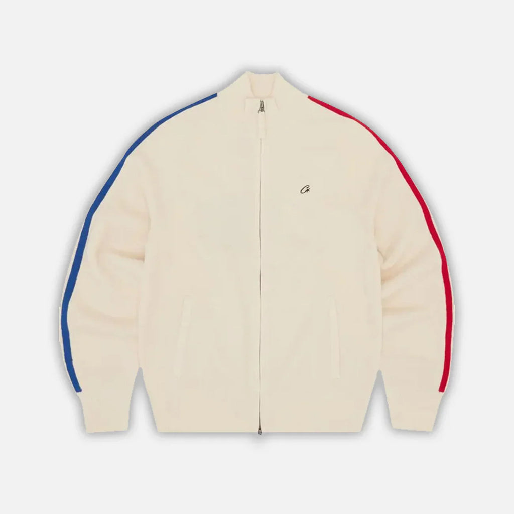 Corteiz RTW Knit Zip Up Fleece - Cream