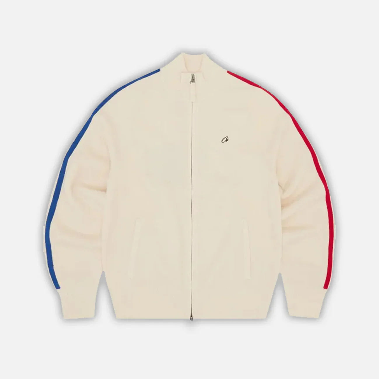 Corteiz RTW Knit Zip Up Fleece - Cream