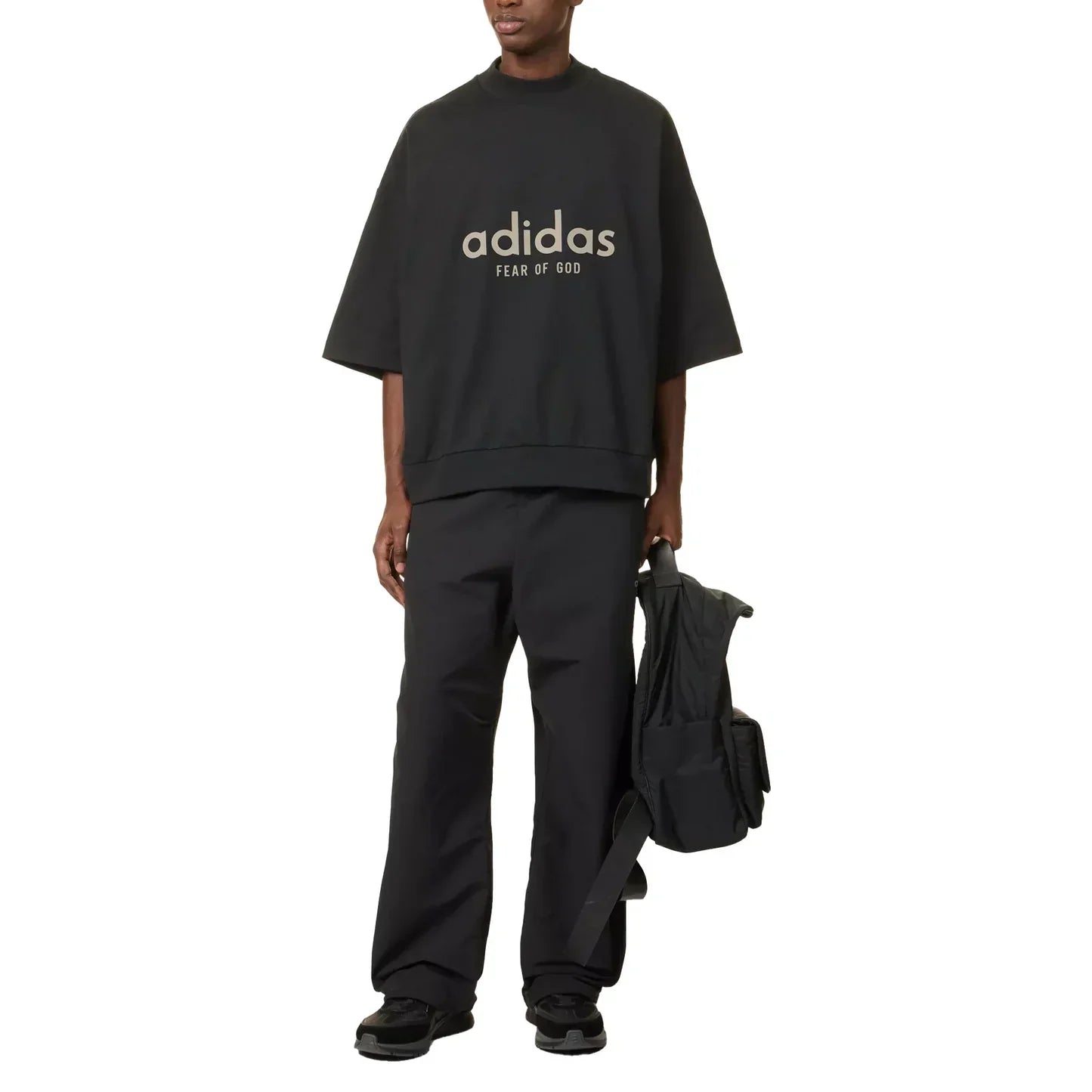 Fear of God Athletics Heavy Jersey 3/4 Mock Tee - "Black"