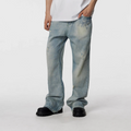 WASHED LIGHT OVERSIZED DENIM JEANS