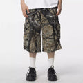 WASHED TREE BRANCHED CARGO SHORTS