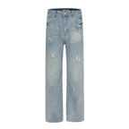 WASHED LIGHT OVERSIZED DENIM JEANS
