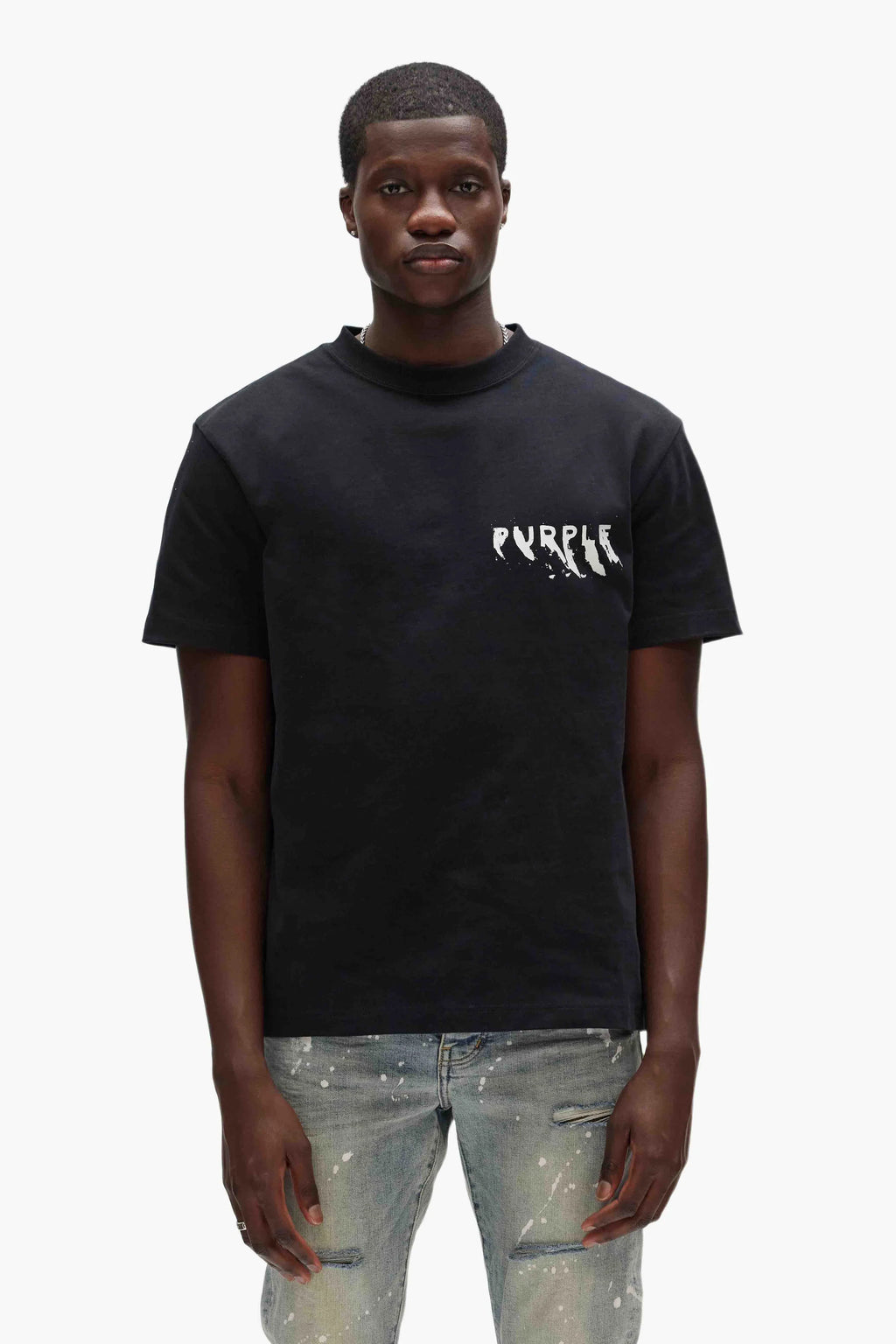 Purple Painted Wordmark T-Shirt