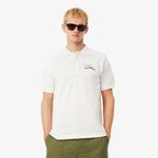 LACOSTE motif piqué polo shirt