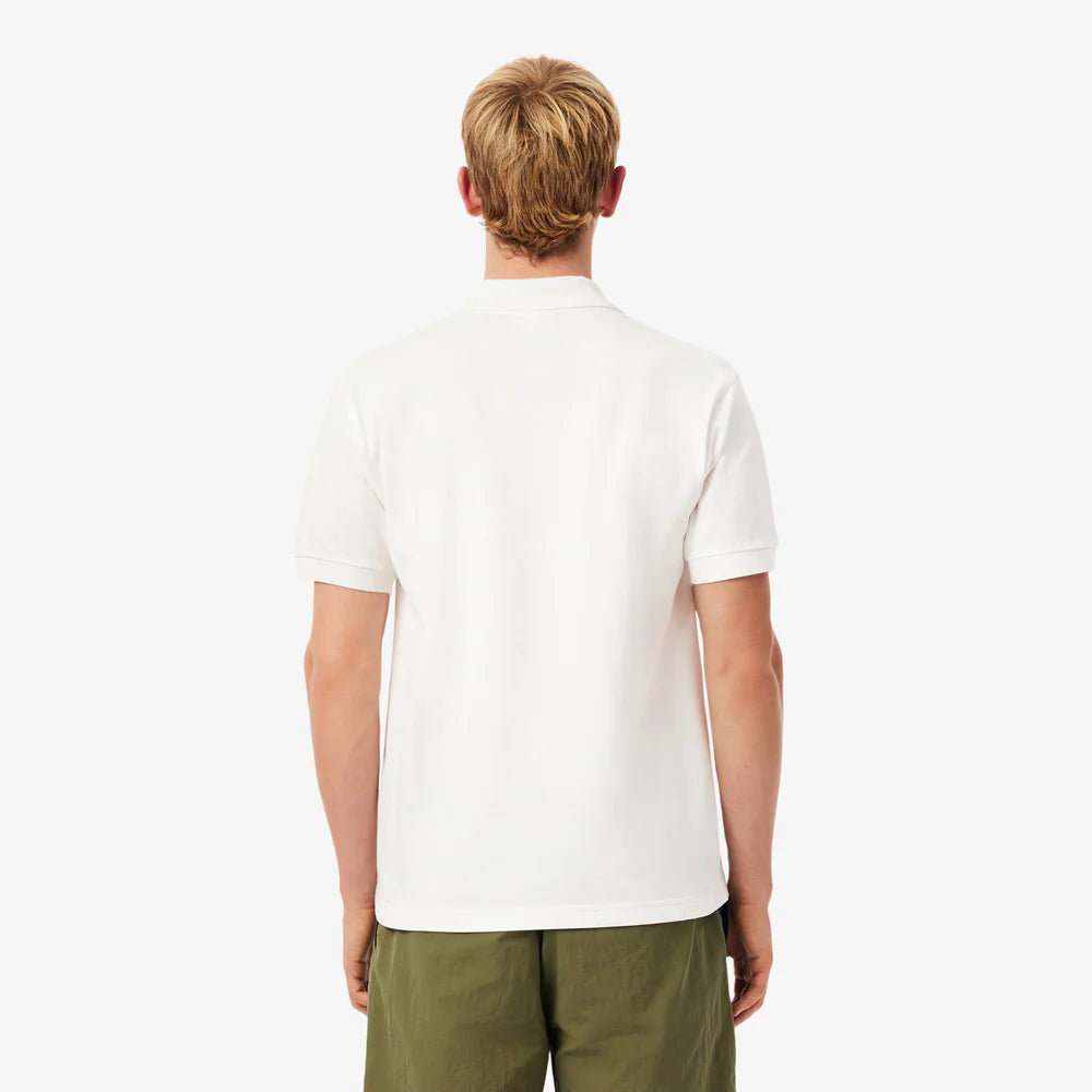 LACOSTE motif piqué polo shirt