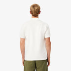 LACOSTE motif piqué polo shirt