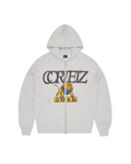 Corteiz Lion Boxy Zip Hoodie - "Light Heather"