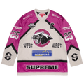 Supreme Rhinestone Hockey Jersey 'Light Grey'