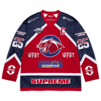 Supreme Rhinestone Hockey Jersey 'Red'
