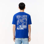 LACOSTE Heavy Cotton Jersey Back Print T-shirt