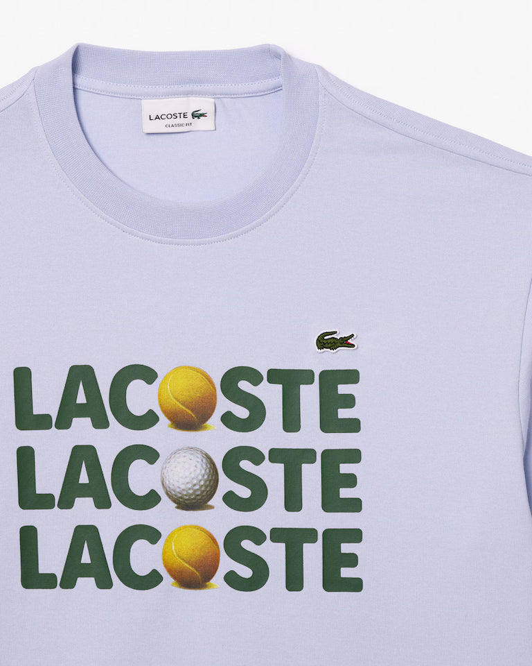 LACOSTE Cotton Ball Print T-Shirt