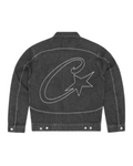 Corteiz C-Star Stitch-Down Denim Jacket - 'Black'