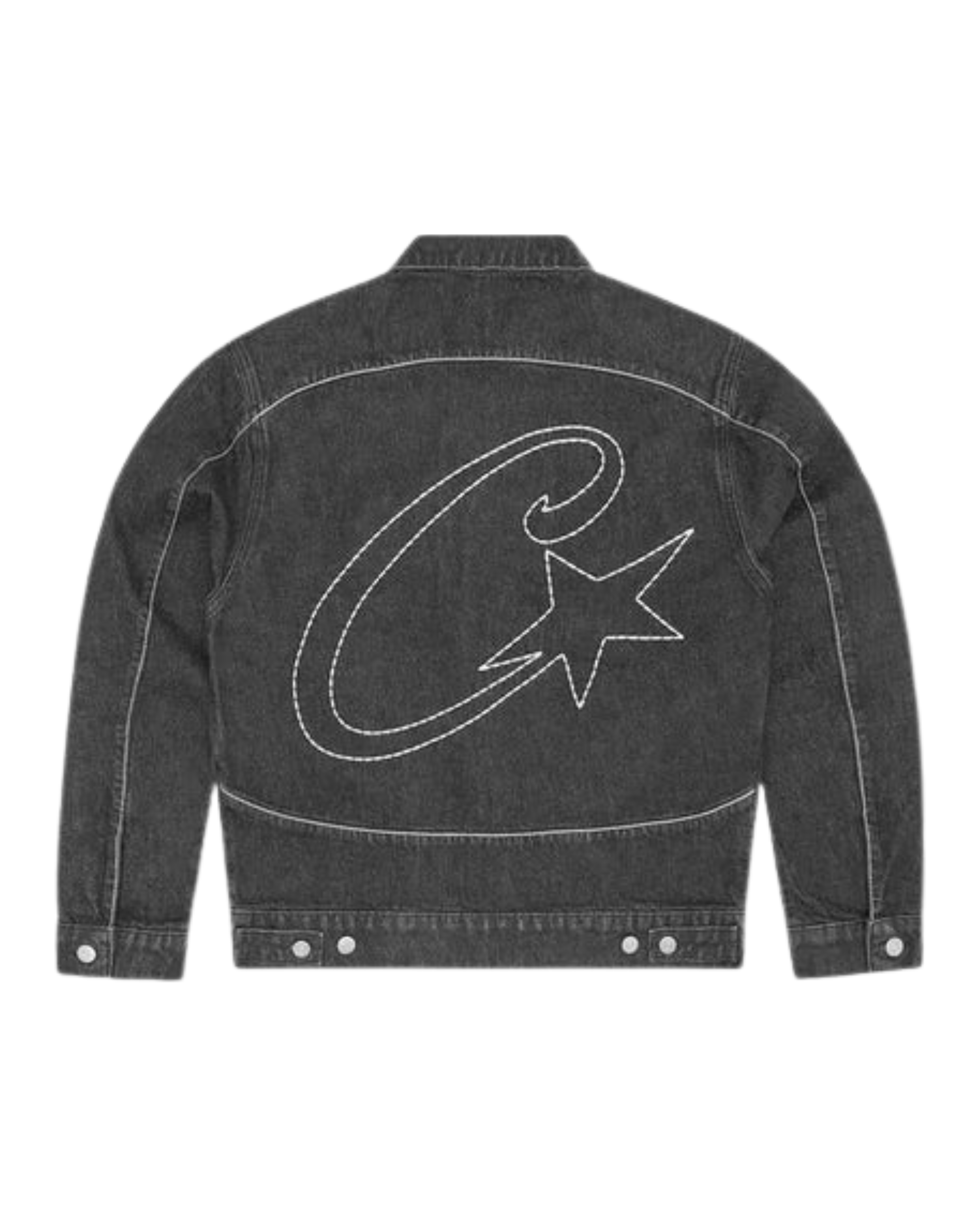 Corteiz C-Star Stitch-Down Denim Jacket - 'Black'