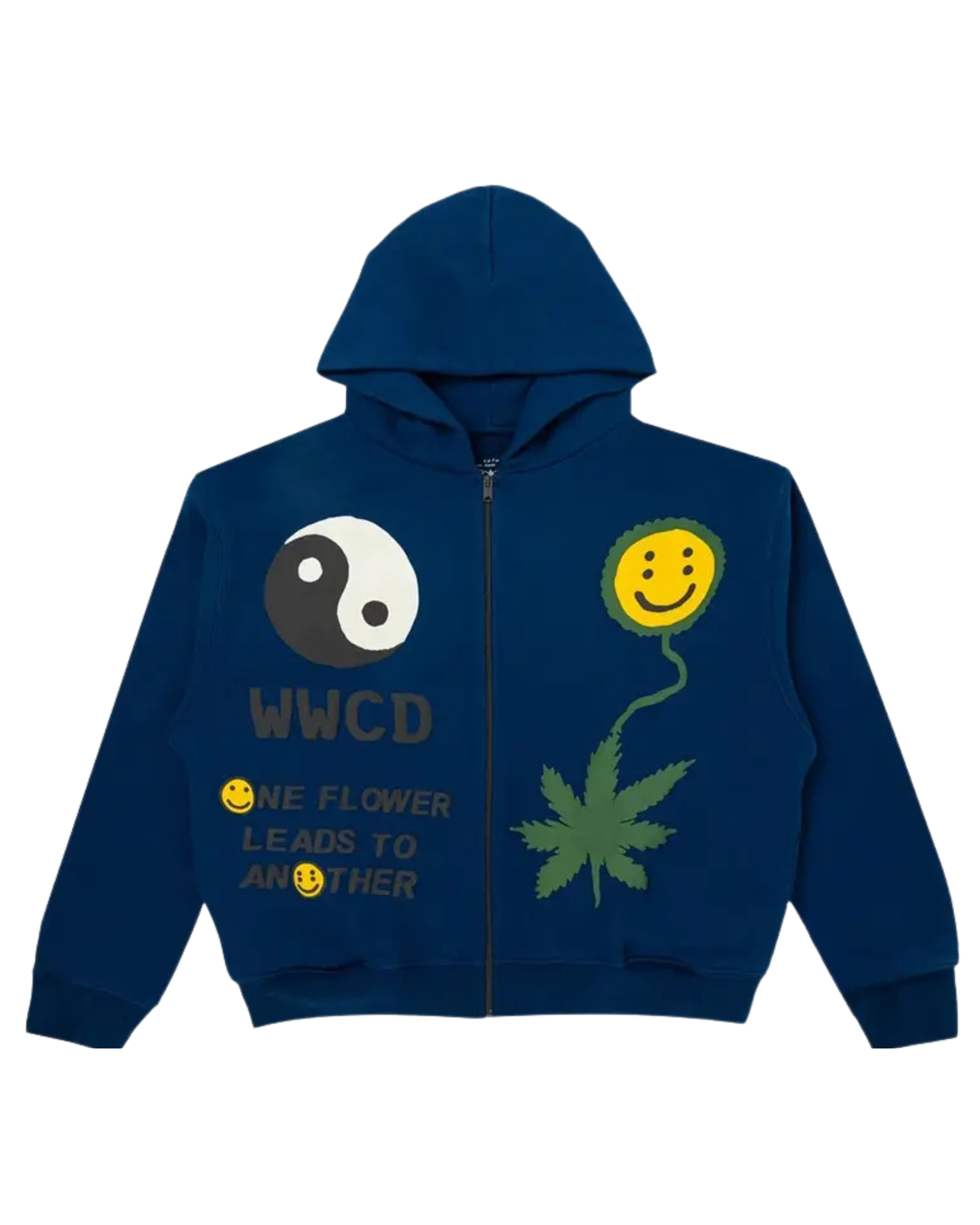 Cactus Plant Flea Market Earth First Zip Up Hoodie - 'Blue'