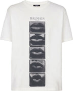 Balmain Lips Print organic cotton T-shirt