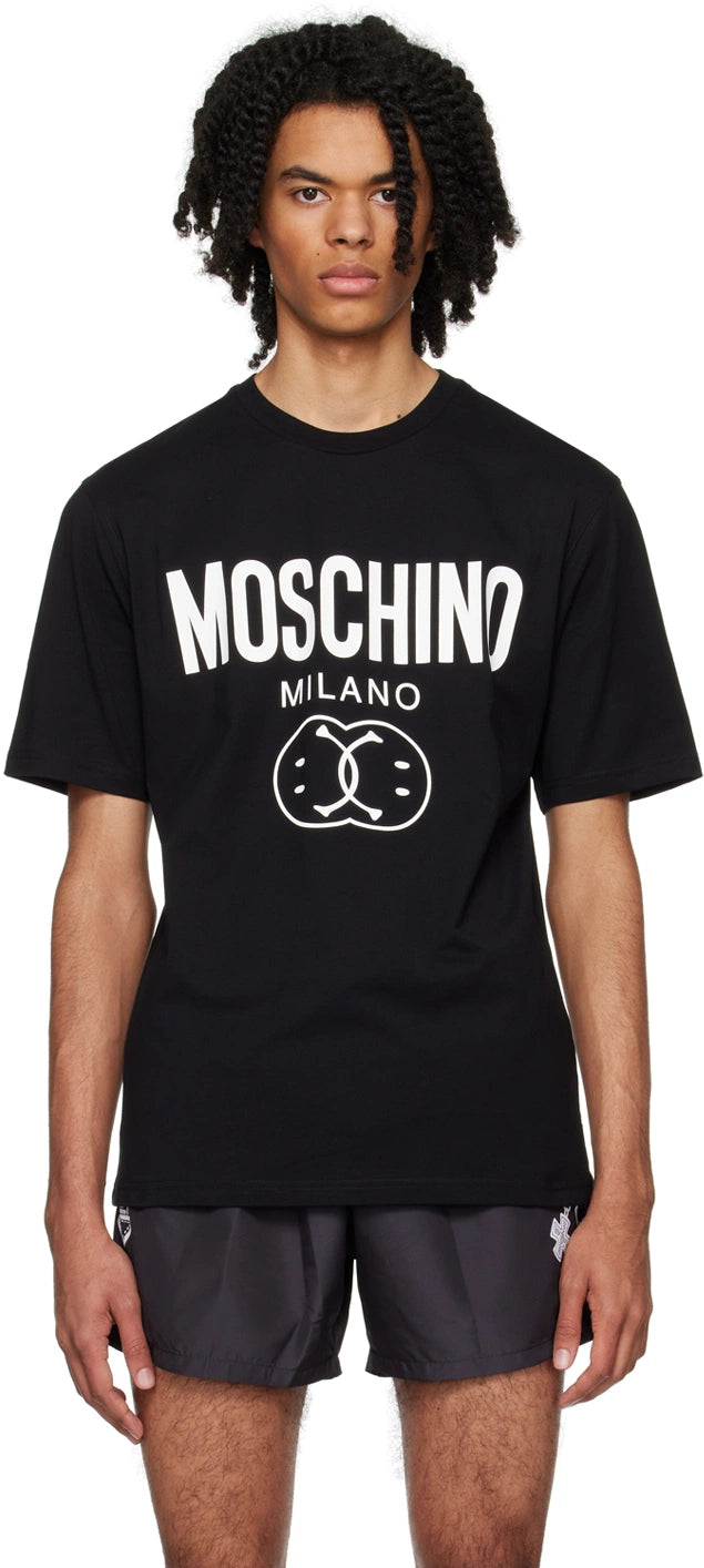 Moschino Black Double Smiley T-Shirt
