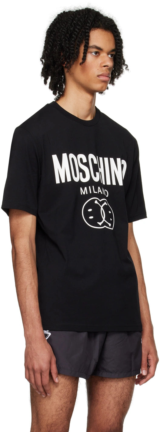 Moschino Black Double Smiley T-Shirt