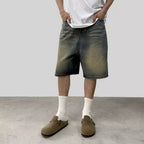 WASHED NOSTALGIC DENIM SHORTS