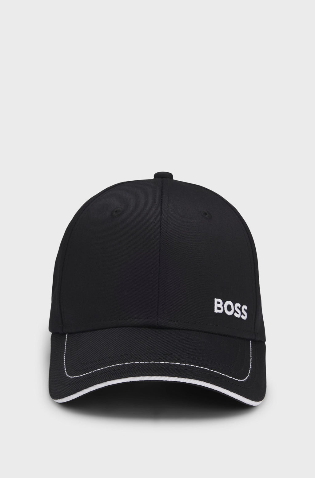 BOSS COTTON-TWILL CAP WITH CONTRAST TRIMS AND EMBROIDERED LOGO