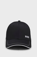 BOSS COTTON-TWILL CAP WITH CONTRAST TRIMS AND EMBROIDERED LOGO
