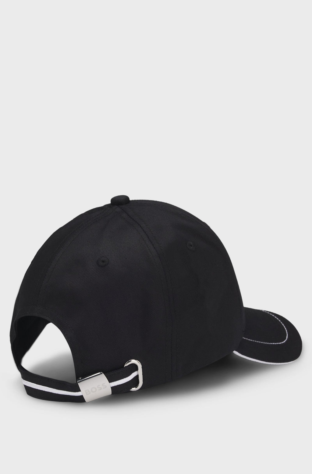 BOSS COTTON-TWILL CAP WITH CONTRAST TRIMS AND EMBROIDERED LOGO