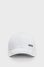 BOSS COTTON-TWILL CAP WITH CONTRAST TRIMS AND EMBROIDERED LOGO