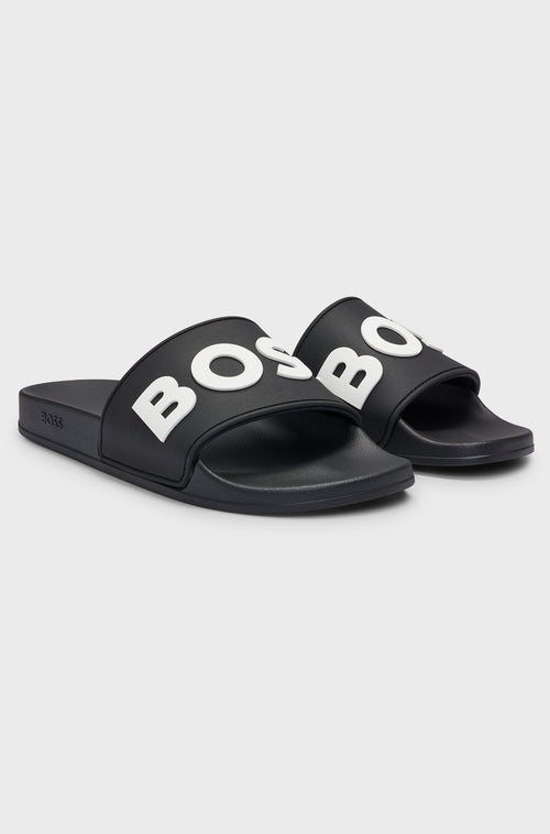 BOSS ITALIAN-MADE RAISED LOGO SLIDES