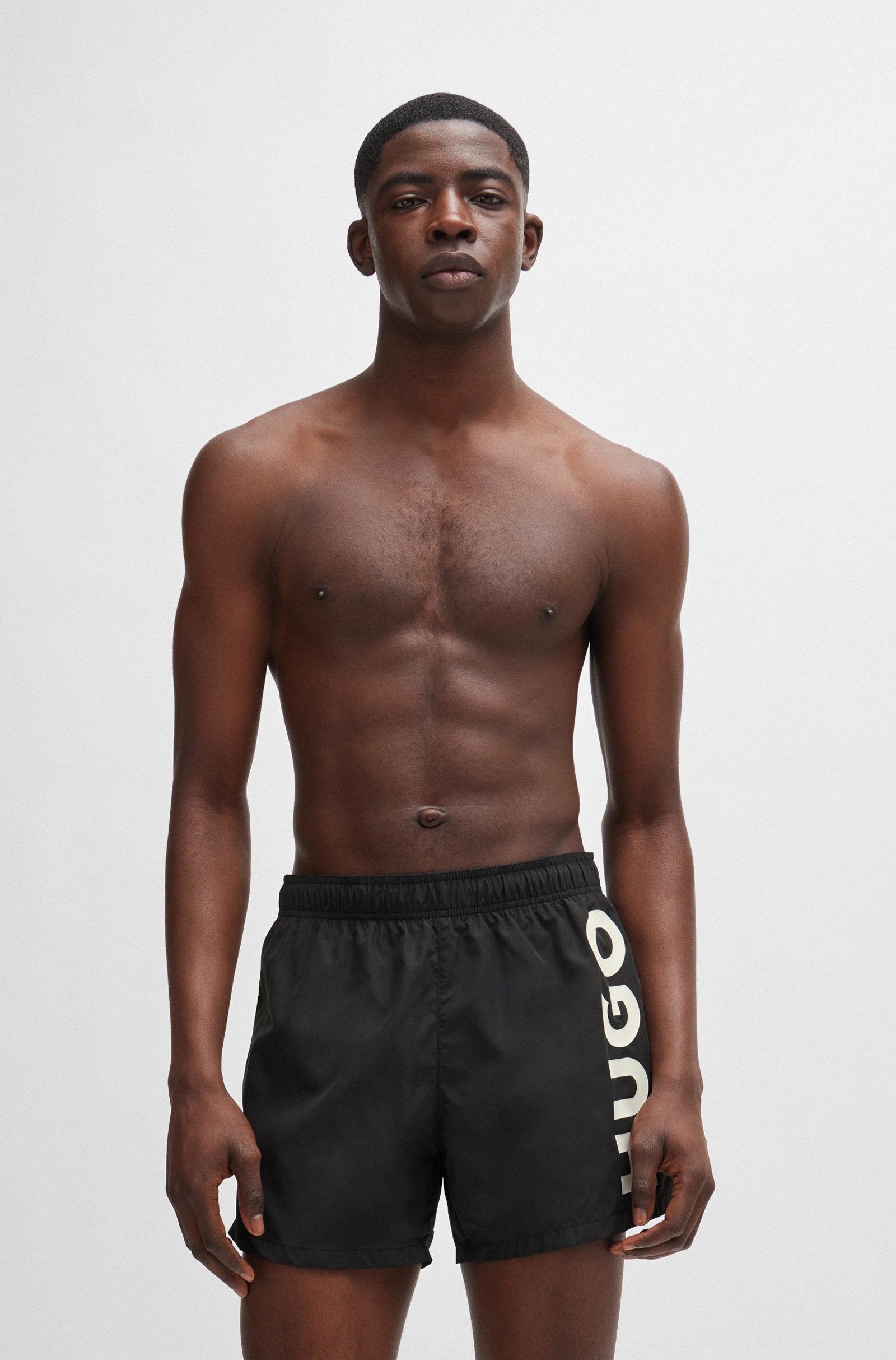 HUGO Swim shorts with vertical logo print