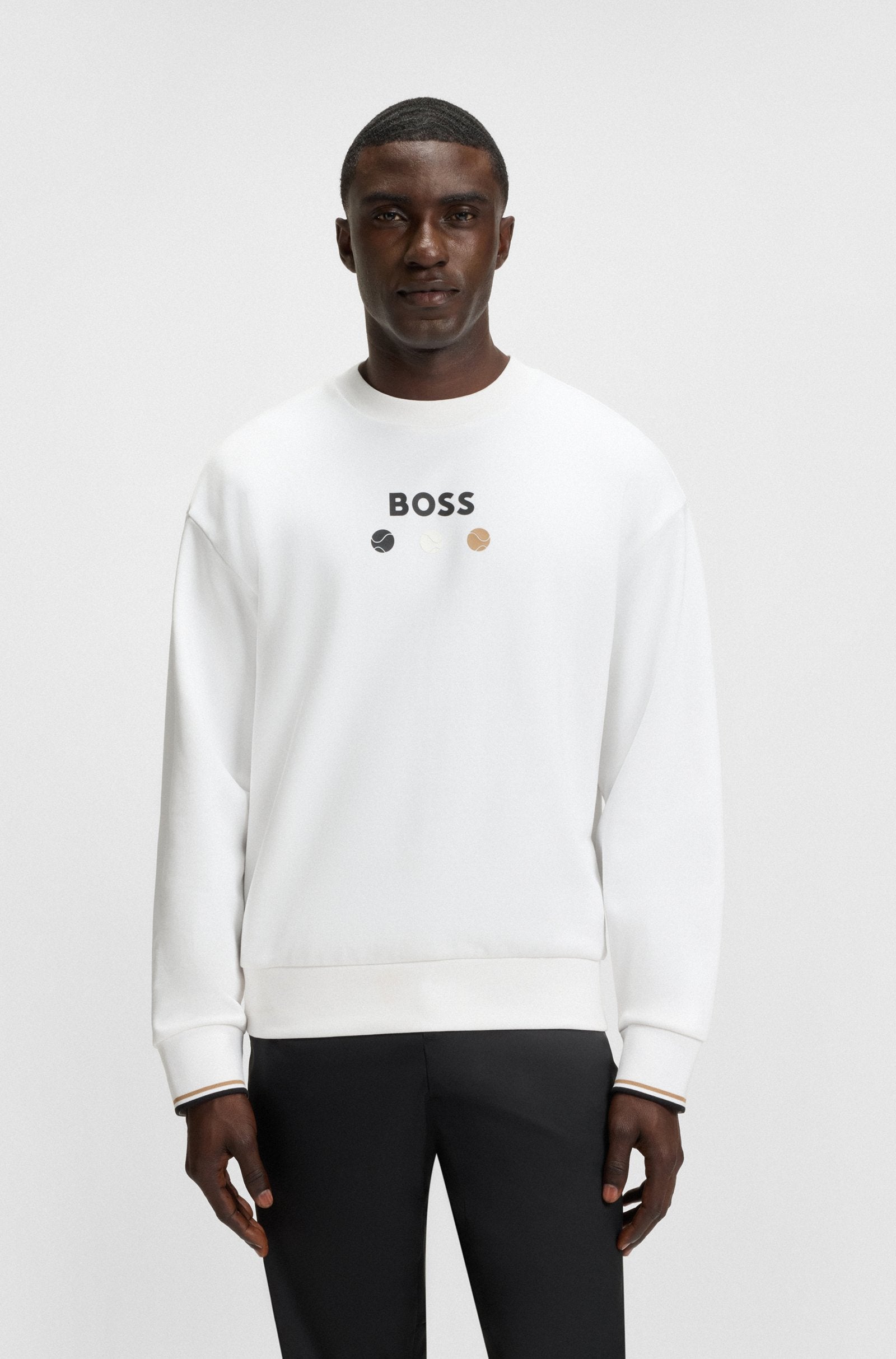 BOSS Cotton-terry sweatshirt
