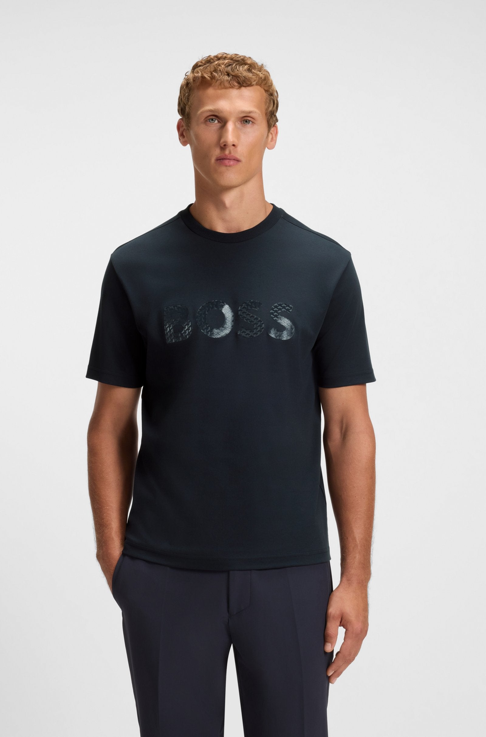 BOSS cotton-blend T-shirt