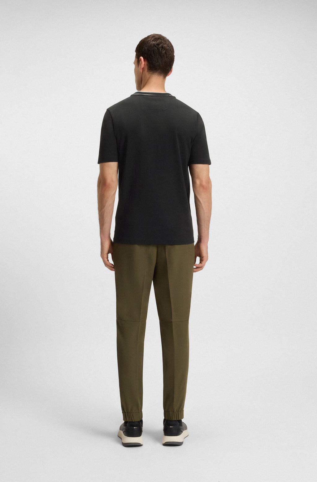 BOSS Striped-collar T-shirt