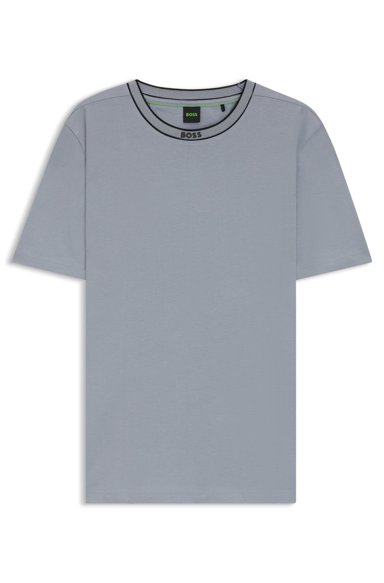 BOSS Striped-collar T-shirt