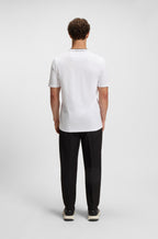 BOSS Striped-collar T-shirt