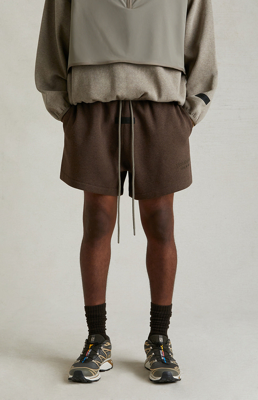 Fear of God Essentials Core Collection Sweatshort - 'Heather Wood'