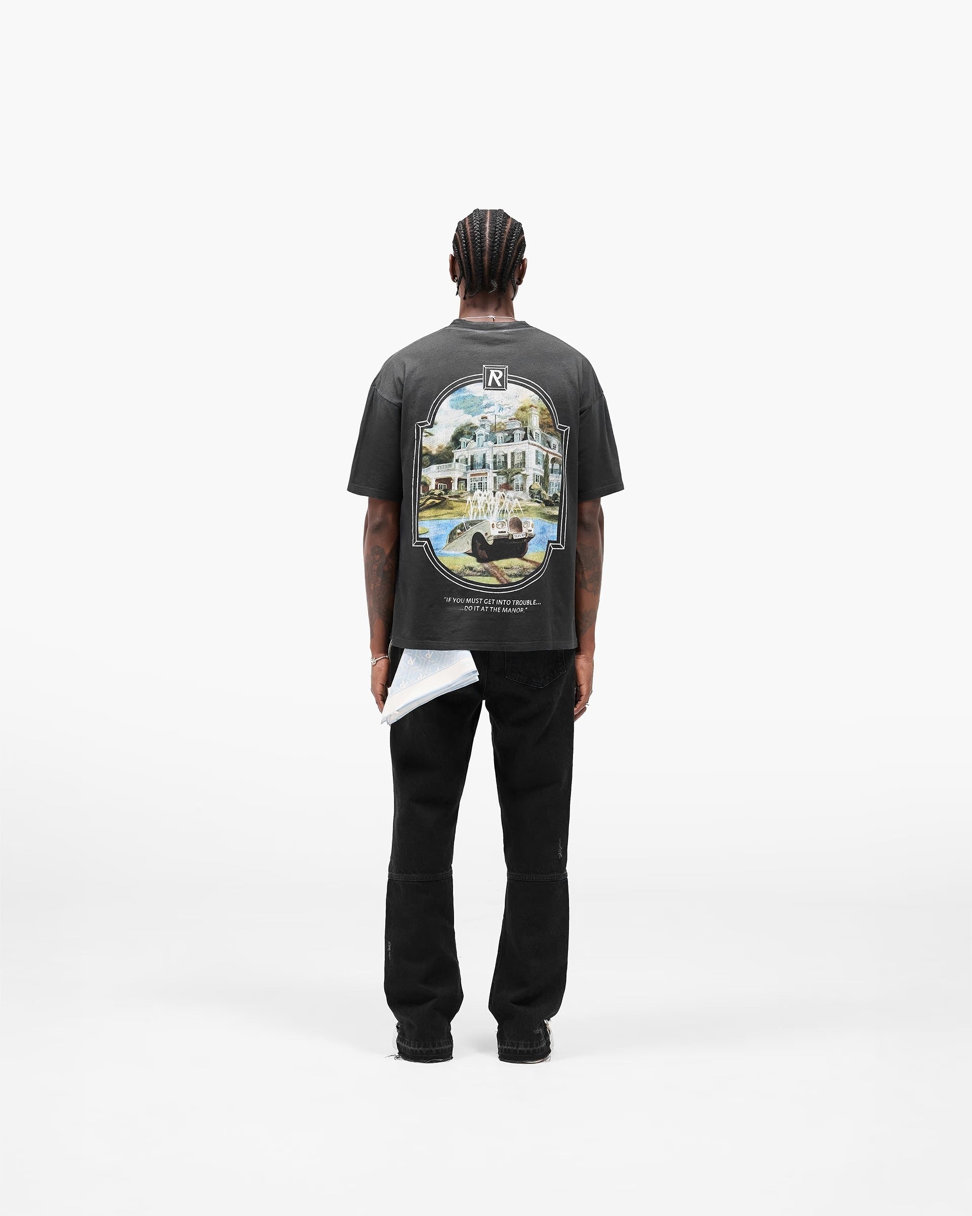 Represent Revere Manor T-Shirt - "Stained Black"