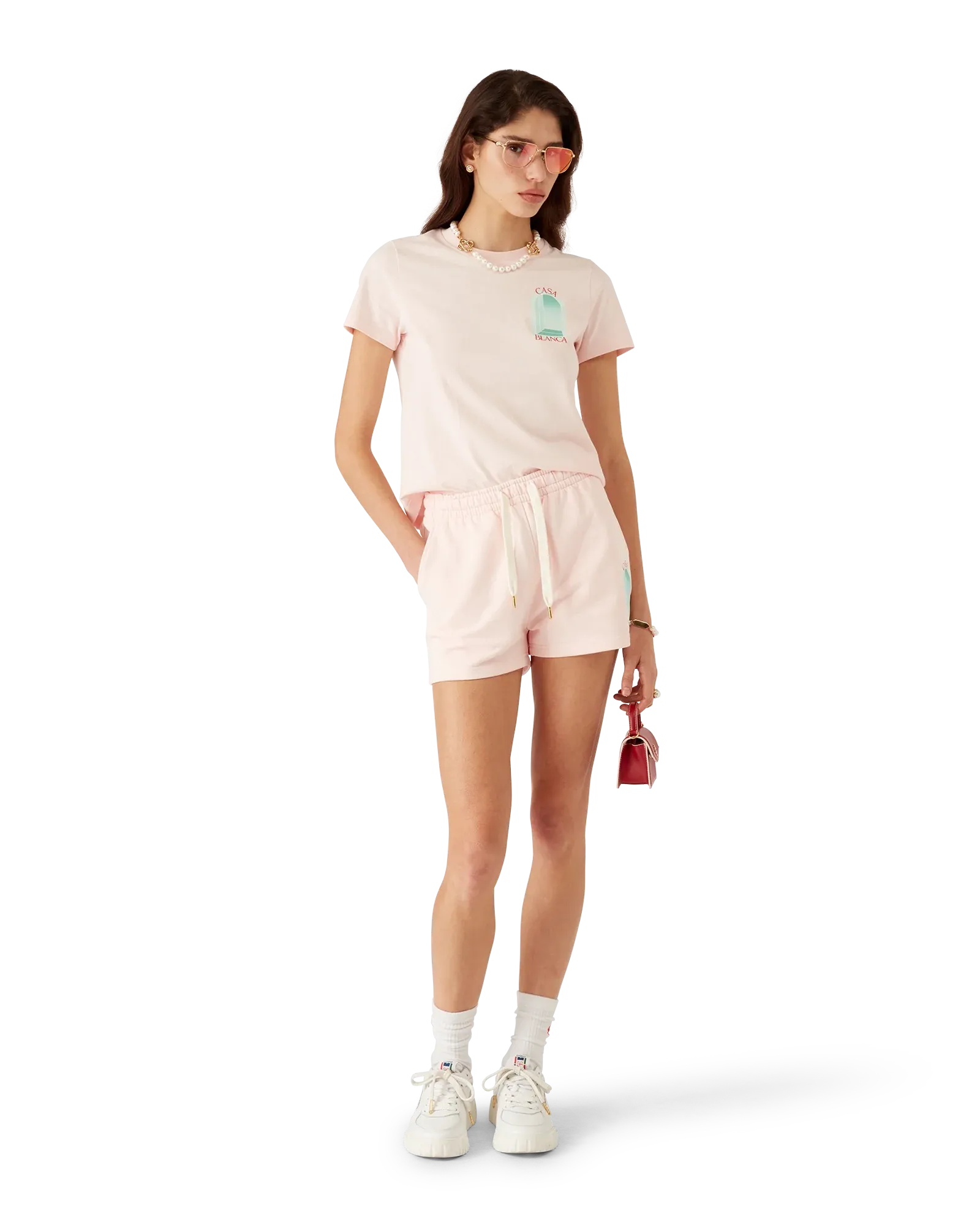 Casablanca L'Arche Short-Sleeve T-Shirt - "Apricot yellow"