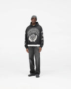 Represent Legacy Crest Hoodie - "Stained Black"