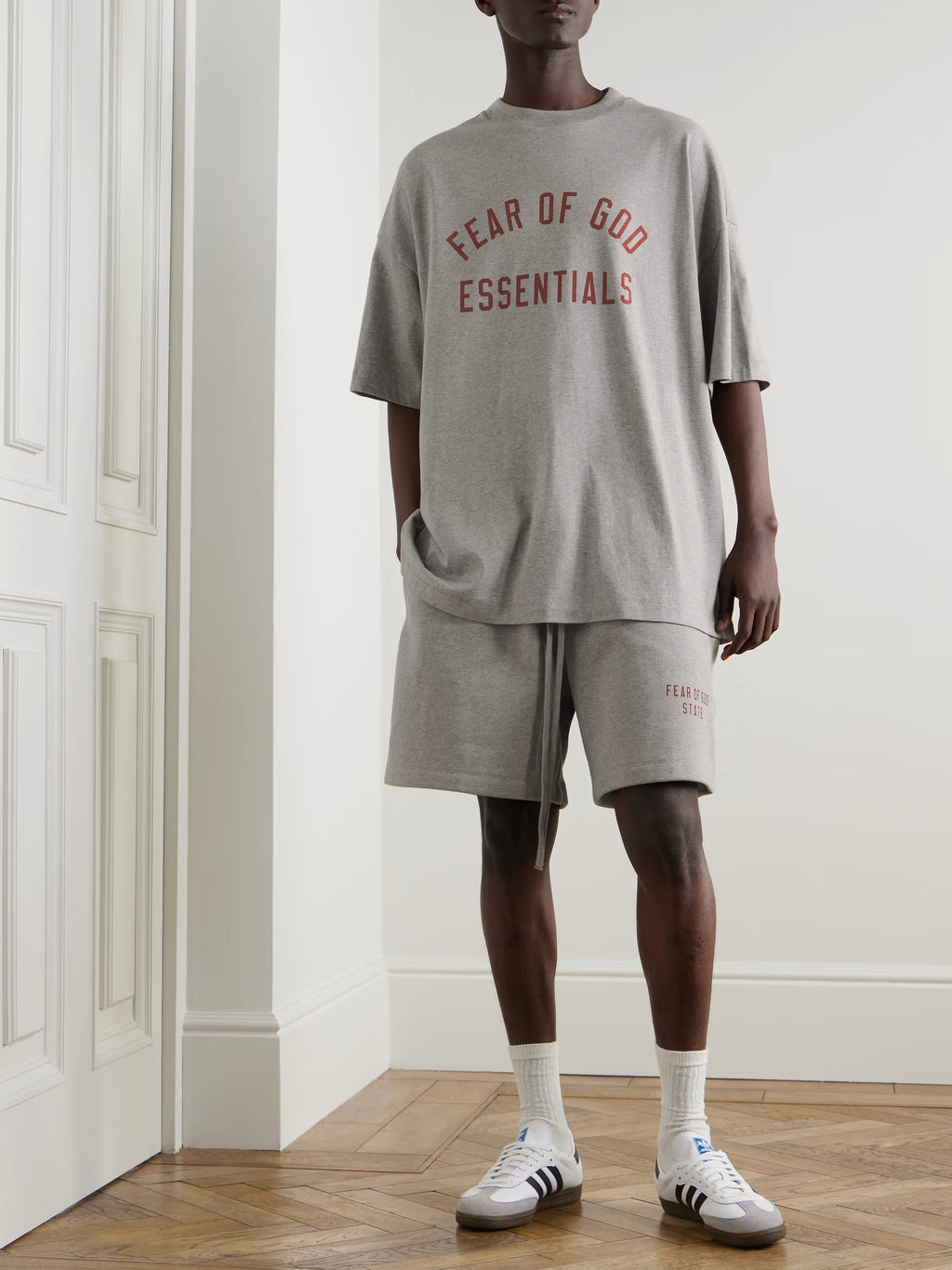 Fear of God Essentials Fleece Soccer Short - 'Dark Heather'