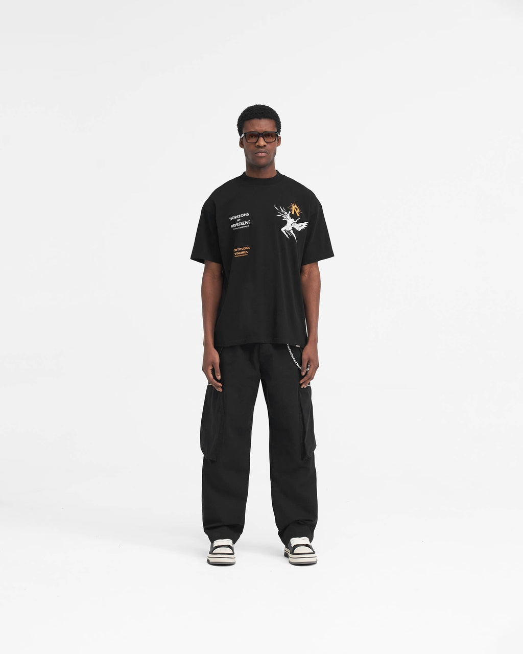 Represent Icarus T-Shirt - "Jet Black"