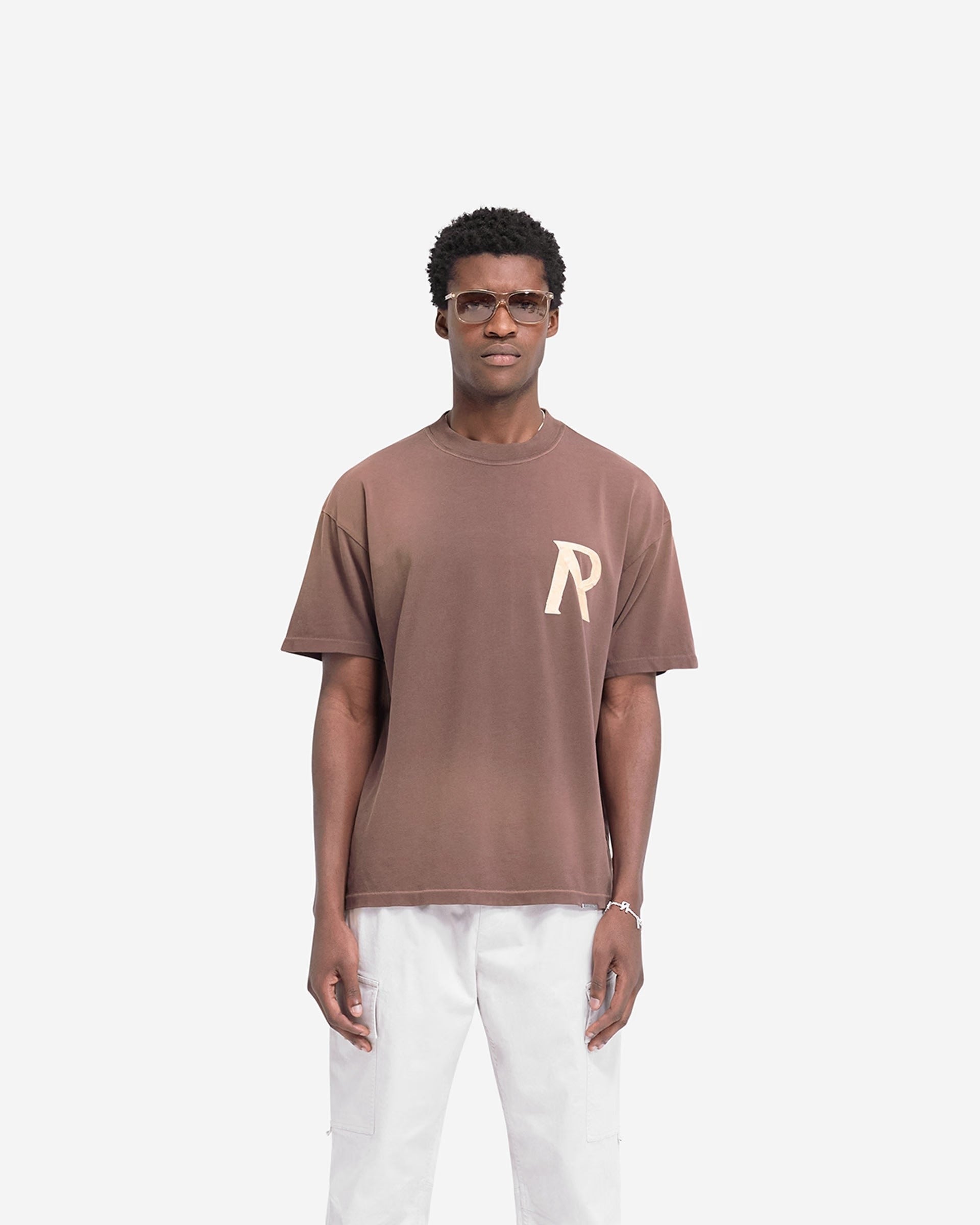 Represent Masking Tape Initial T-Shirt - "Cedar"