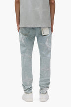 Purple P001 Tuft Stars Denim Jeans - "Light Indigo"