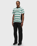 Casablanca Logo Stripe Paneled T-Shirt - "Green"