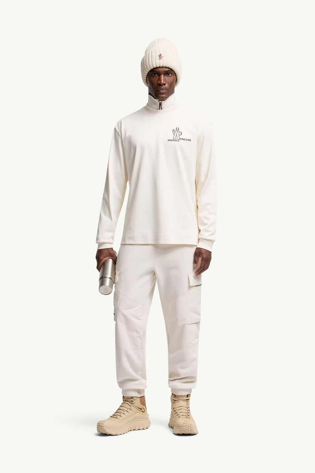 MONCLER Logo Long Sleeve Cotton T-Shirt