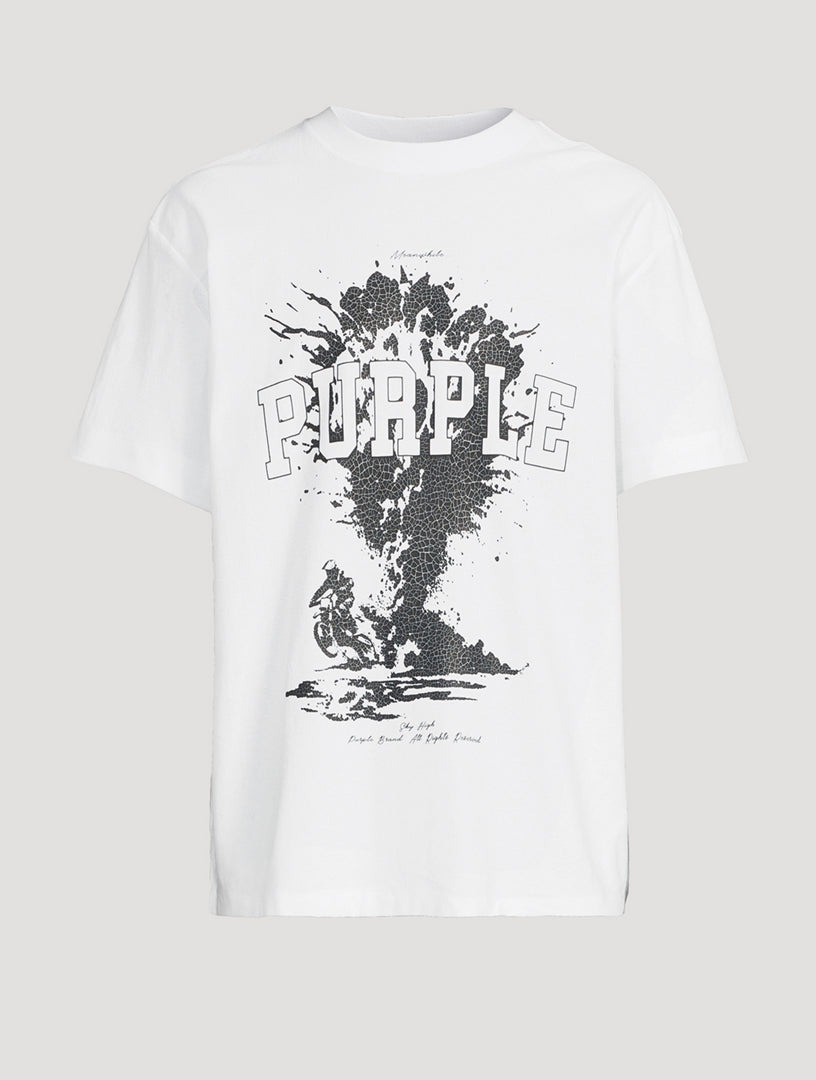 PURPLE Sky High Print T-Shirt